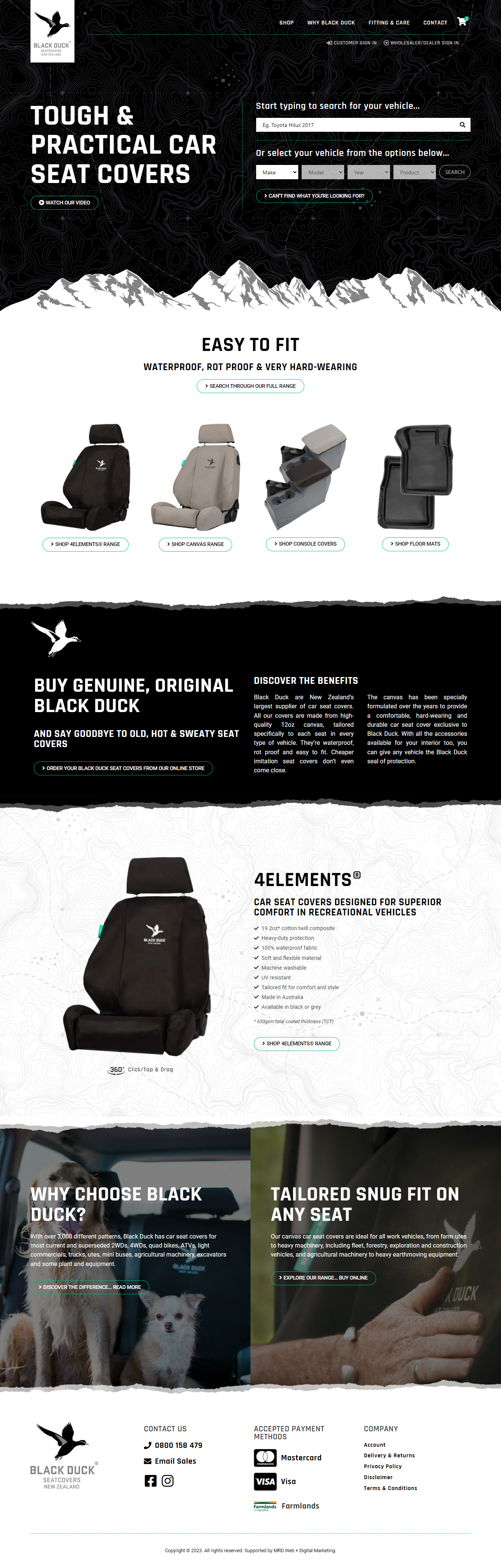 blackduck.co.nz by Jeff Van de Laar on Dribbble