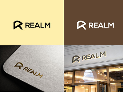 R logo ! branding creative logo design graphic design illustration logo logo design minimal logo modern logo r logo design realm logo