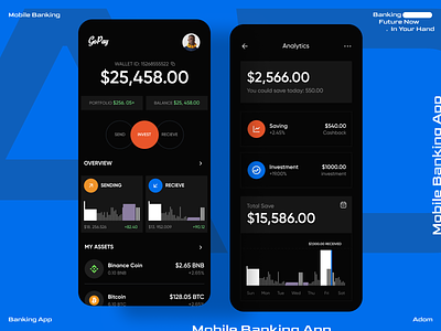 Mobile Banking App app app design app ui bank app banking app design finance finance app mobile banking app ui ux wallet app