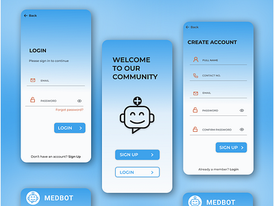 MEDBOT - A Healthcare App app appointment chatbot design doctor figma healthcare ui