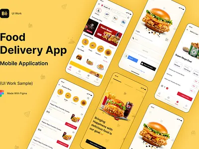 Food Delivery App- Mobile Application UI & UX Design app app design branding case study delivery app delivery app ui food foodorder foodsale graphic design grocery kfc logo mobile app restaurant ui ui ux ui ux design ux ux case study