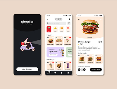 Food Delivery App User Interface branding food app food delivery app ui uiux user interface