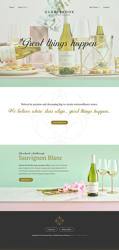 glazebrookwines.com ui ux web design web development wordpress