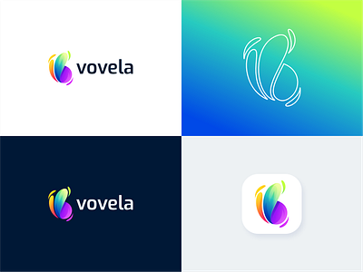 vovela app branding design graphic design logo vector