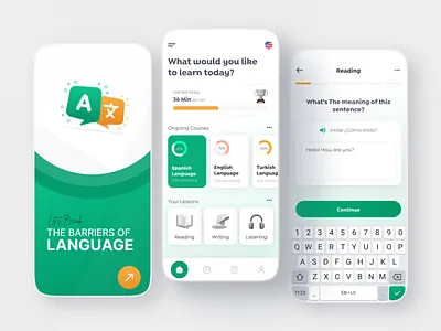 AI Language Learning App ai language ai learning app bot branding chatbot language learning app learning learning app mobile app netro reading trending ui ui design ux visual identity white board