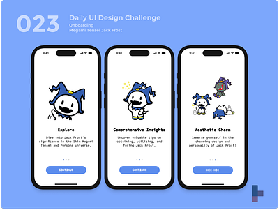 Daily UI 023 - Onboarding atlus daily ui 023 daily ui 23 dailyui jack frost onboarding persona persona 5 shin megami tensei ui video games visual design