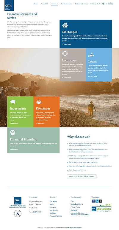colemurray.co.nz ui ux web design web development wordpress