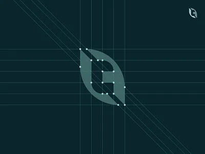 Leaf + L+C+F _Logo design, Minimal, icon abstract anchorpoints brand c cool creative f graphic design grid icon l leaf letter logo minimal professional simple symbol