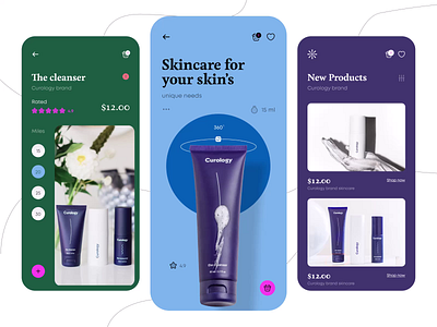 Skincare Beauty App Design Mobile App app design app designer app developer beauty beauty app beauty app design cosmetics cosmetics app makeup mobile app skincare skincare app skincare app design ui designer wellness app