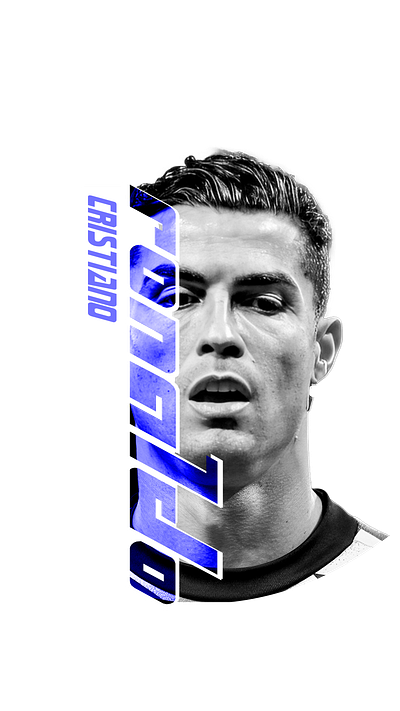 Cristiano Ronaldo, T-Shirt, CR7 art blue cr7 cristiano cup football phone case portrate print on demand ronaldo sports t shirt