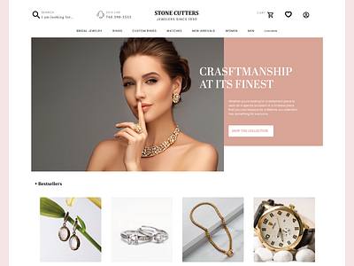 Stone Cutters Jewelers branding design gold graphic design jewellery jewelry jewels onlineshop shop ui ux webdesign website wordpress