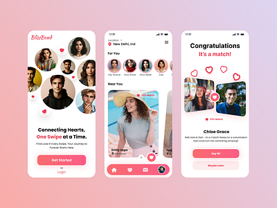 Dating App Design graphic design