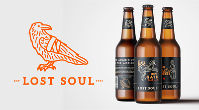 Lost Soul - branding & packaging beer branding beer packaging bird logo branding ghost graphic design illustration illustration logo logo design london packaging typography visual identity woodblock woodblock prints