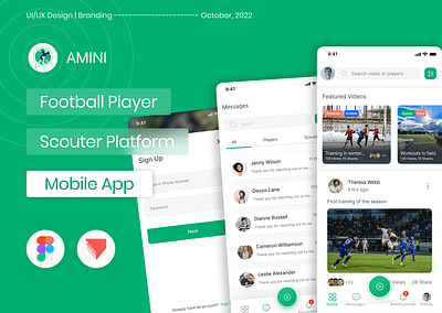 Football Player/Scouter Platform - Mobile App dashboard football gaming player scouter soccer sports