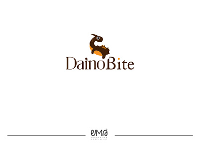 DainoBite logo 3d bite logo branding daino dainobite design flat food logo graphic design icon logo logo 2023 minimal resturant logo