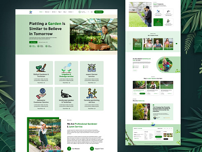 Tree - Plant Landing page 99 design app design figma design garden green grow homepage illustration landingpage leaves mockup nature plant plants social tree ui ux website