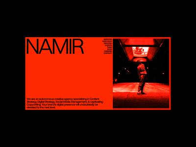 NAMIR (Intention) | Creative Agency Website layout typography ui ui design web design