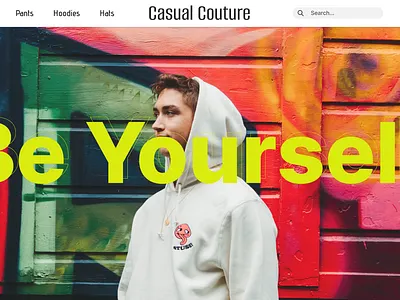 Landing page for Casual Couture design ui ux web design