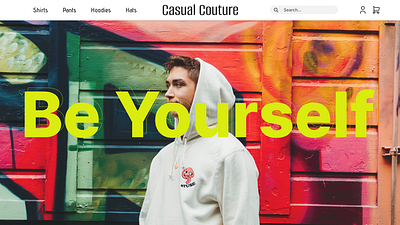 Landing page for Casual Couture design ui ux web design