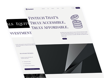 FinTech Company bussines clear creative figma financial fintech invest minimal money stock ui ux webdesign