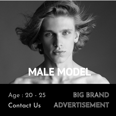 Male Model Social Media Campaign campaign design graphic male model social media