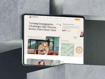 Immigration Lawyer Website Design attorney consultancy consultant consulting fleexstudio gradient homepage justice landing page law law consultant lawyer lawyer website legal legal site minimal trends uiux web design
