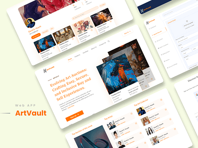 Art Vault art auction auctioning platform branding dashboard design system logo ui user profile ux ux research web app