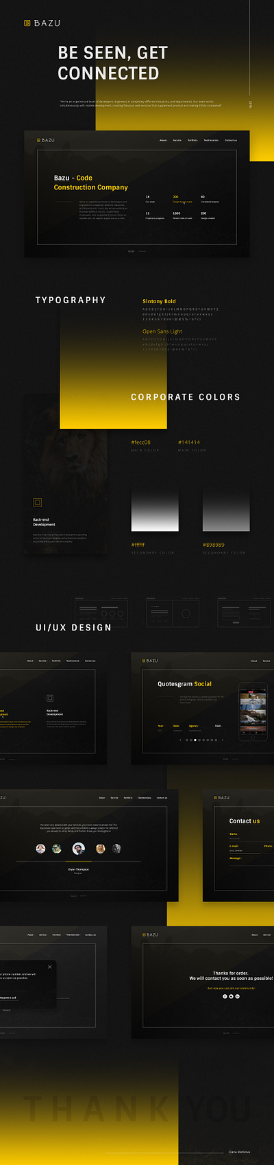 UI / Company website company dark minimalism ui website