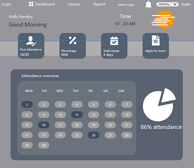 Employee Attendance monitor web design attendance check design employee attendance monitor ux