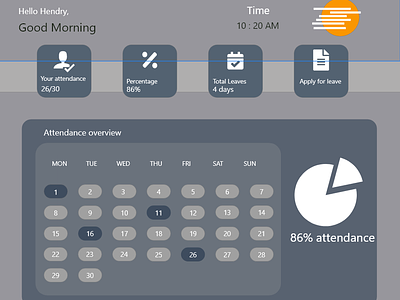 Employee Attendance monitor web design attendance check design employee attendance monitor ux