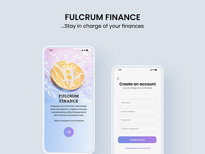 Fulcrum Finance mobile UI
