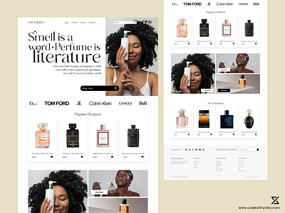 Fragrance Online Store adobe xd beautiful ecommerce store beautiful web design ecommerce ecommerce web design fragrance online store perfume website design ui uiux ux web web design website