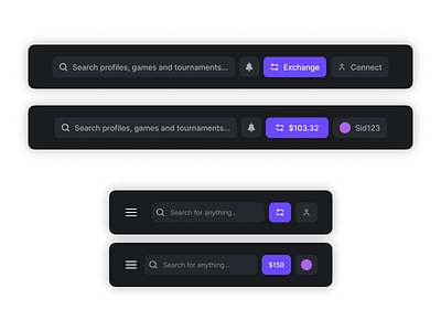 Mobile and Desktop Nav bar by Liam Oates on Dribbble
