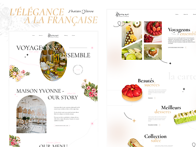 Maison Yvonne - Different concepts of Home Page adobe design desserts figma photoshop shop ui ux