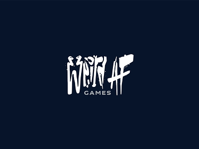 Weird AF games concept animation branding console custom made dev developer difficult gaming graphic design lettering logo play snake strange twitch type typography ui video games wordmark