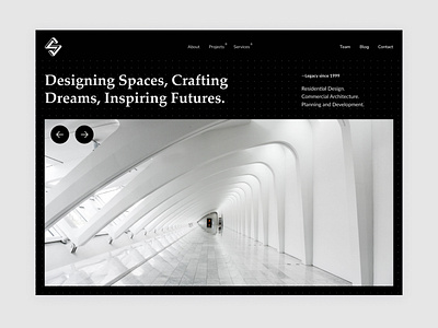 Architecture Website Hero Section architecture hero section ui design ux design website website ui