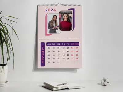 Calendar Design 2024 2024 calendar branding calendar calendar design desk calendar graphic design hanging interior magazine new year poster design print design table template wall wall calendar