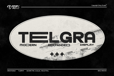 Telgra - Modern Expanded Font casual font display font expanded font geometric font industrial font modern font sans serif font telgra modern expanded font