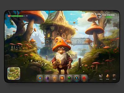 Gnome house UI gaming website daily game gaming homepage interface landing page ui uiux web webdesign website