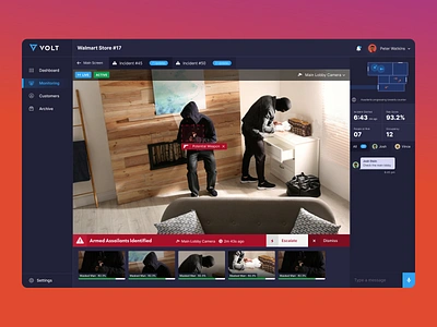 Threat Identification Portal Design assailant ux cctv ui robbery ui surveillance app surveillance dashboard surveillance ui threat identification ui ui design vigilance app