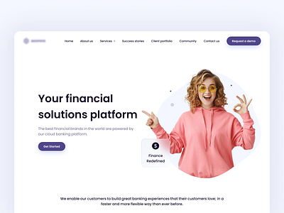 Landing Page design for Fintech Company branding fintech graphic design illustration it company website landing page logo ui ui design ux ux design vector web design website website design