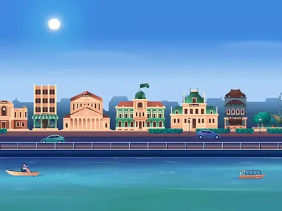 Animated city illustration for mini game animation city cityscape game illustration mobile game