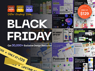 Black Friday Lifetime Deal black friday cybermonday design illustration landing page product design uihut uiux design uiux design agency web design website design