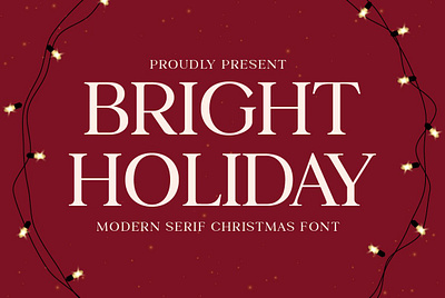 Bright Holiday Christmas Font cheerful typeface christmas font christmas mockup christmas pattern elegant font serif font serif typeface typography design yuletide fonts