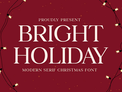 Bright Holiday Christmas Font cheerful typeface christmas font christmas mockup christmas pattern elegant font serif font serif typeface typography design yuletide fonts