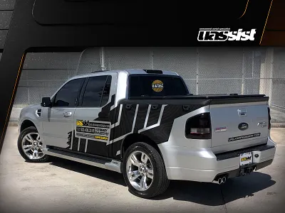 Back View auto wrap branding design graphic design logo visualization