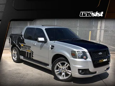 Front View auto wrap branding graphic design vector visualization