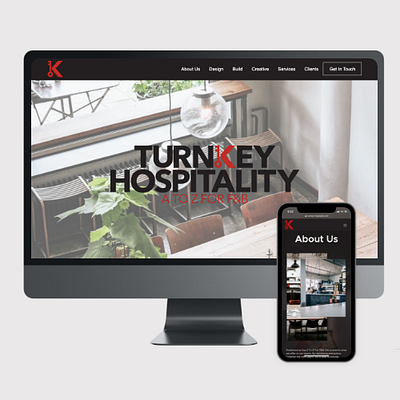 Turnkey Hospitality design ui website