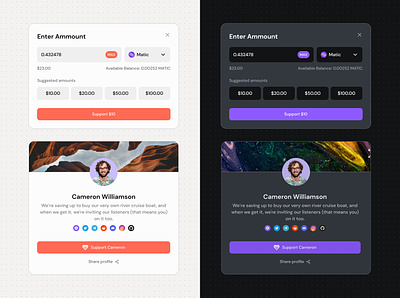 Li'l UI Elements 🧱 cards coin crypto donate donations elements illustration matic modals money polyon support ui ui cards ux web3