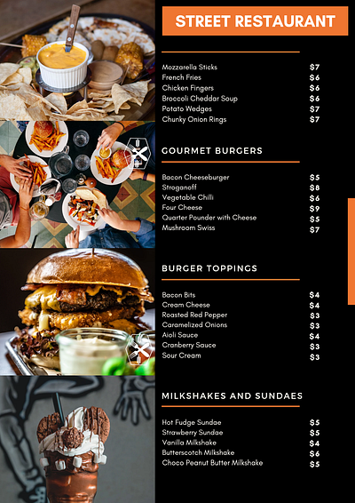 Restaurant Menu graphic design menu card design print design